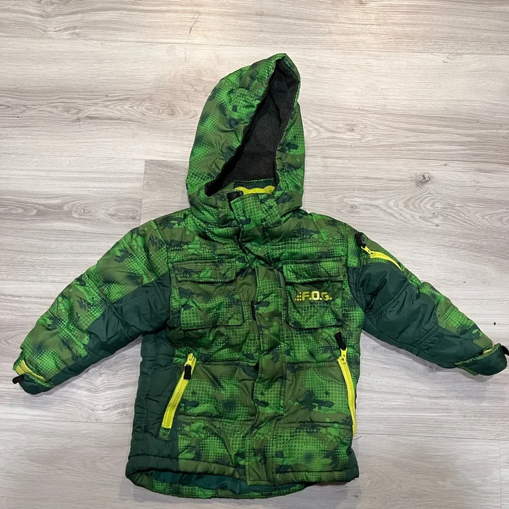 LONDON‎ FOG Green Camouflage Hooded Jacket